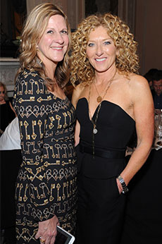 Jane Burton and Kelly Hoppen in evening wear