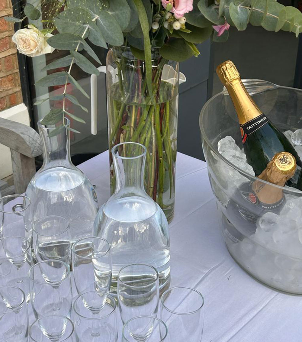 A Movable Feast close up of champagne and glasses